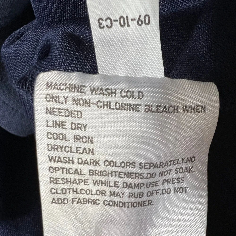 UNIQLO U AIRism T Shirt Mens L Navy Blue Long Sleeve Crew Neck Minimalist Casual